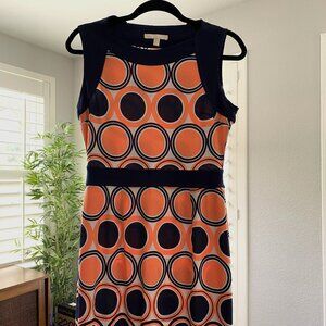 Banana Republic Small Orange Navy DRESS Comfortable, Professional, Fun